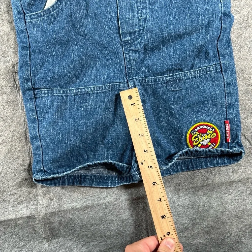 Vintage Sesame Street Kids 4T Blue Elmo Baseball Overalls Playwear Fun Kidcore